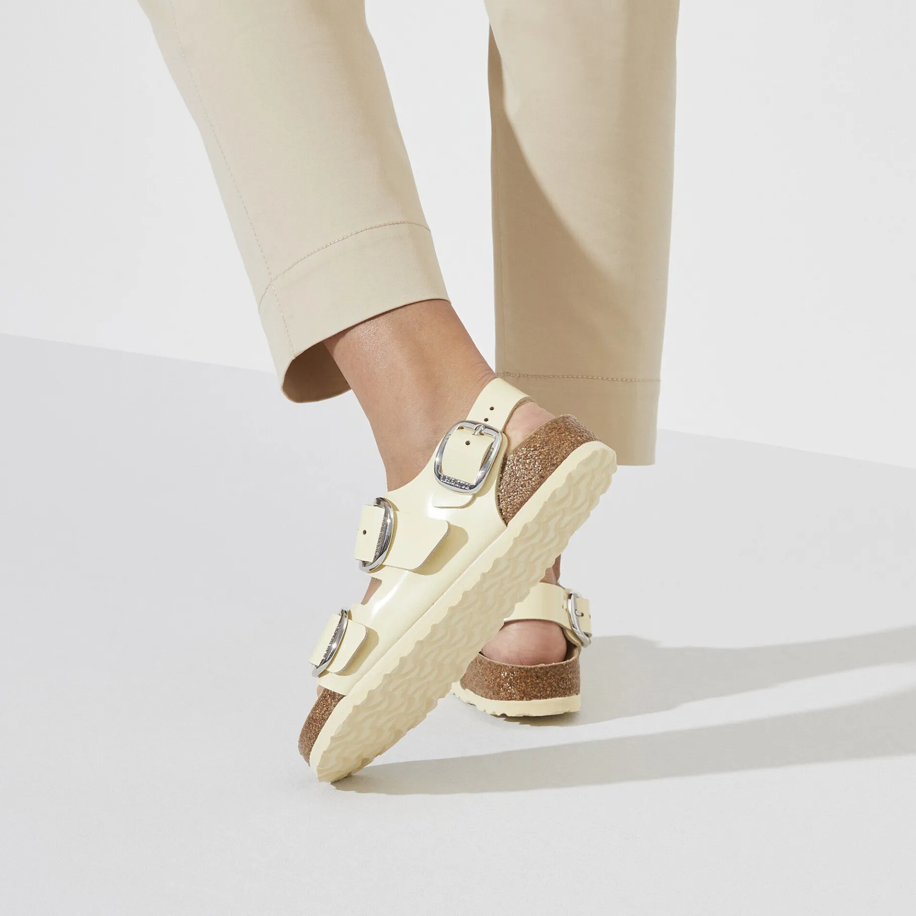 Cheap Birkenstock Milano Big Buckle High Shine Butter