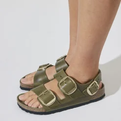 Best Sale Birkenstock Milano Big Buckle Olive Green