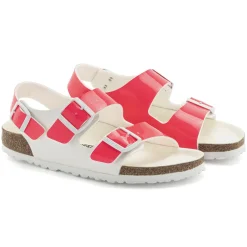 Cheap Birkenstock Milano Bs Neon Pink/White Patent