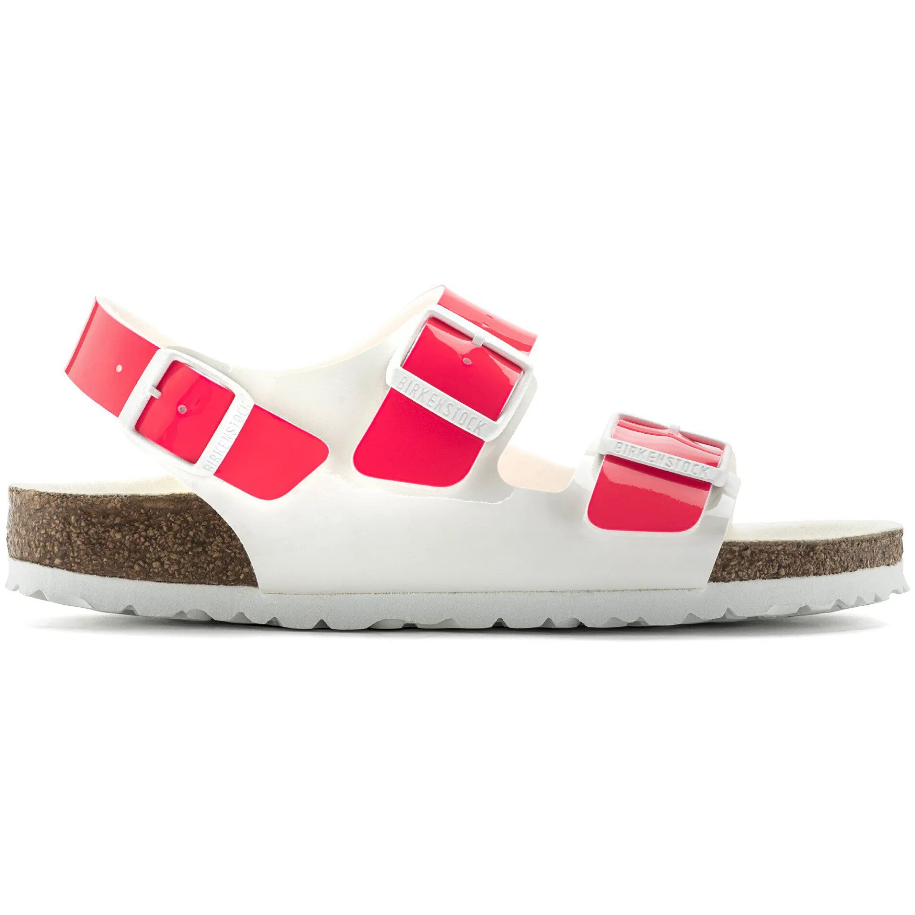 Cheap Birkenstock Milano Bs Neon Pink/White Patent