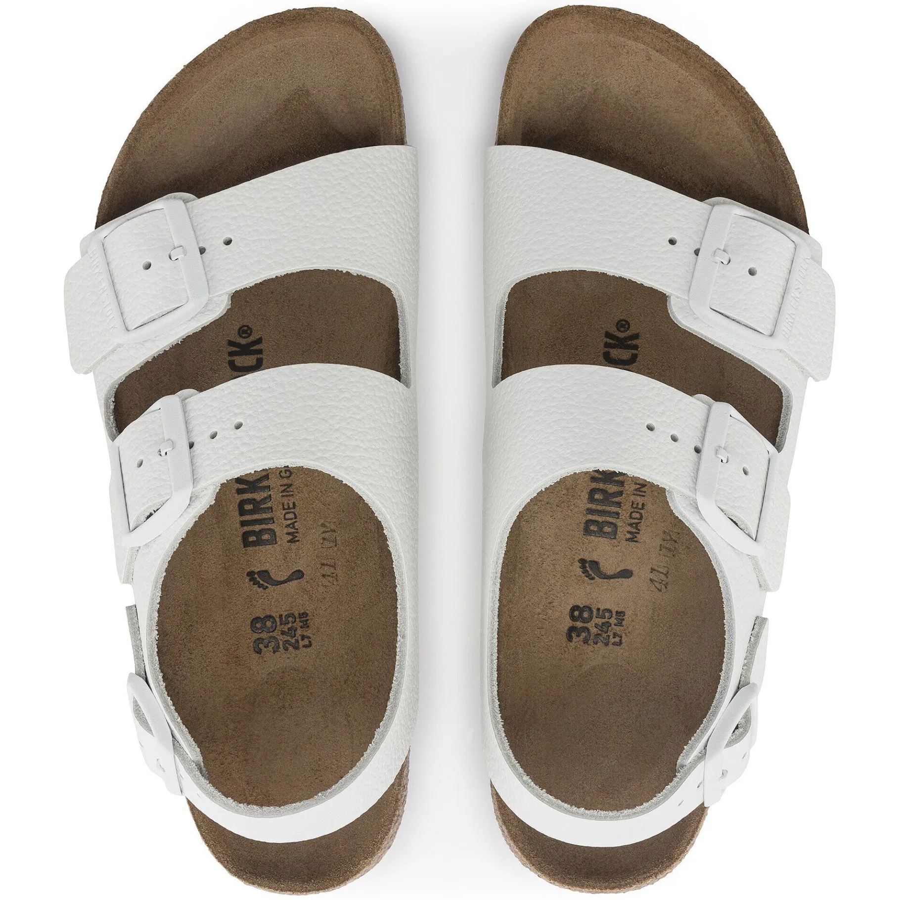 Clearance Birkenstock Milano Bs White