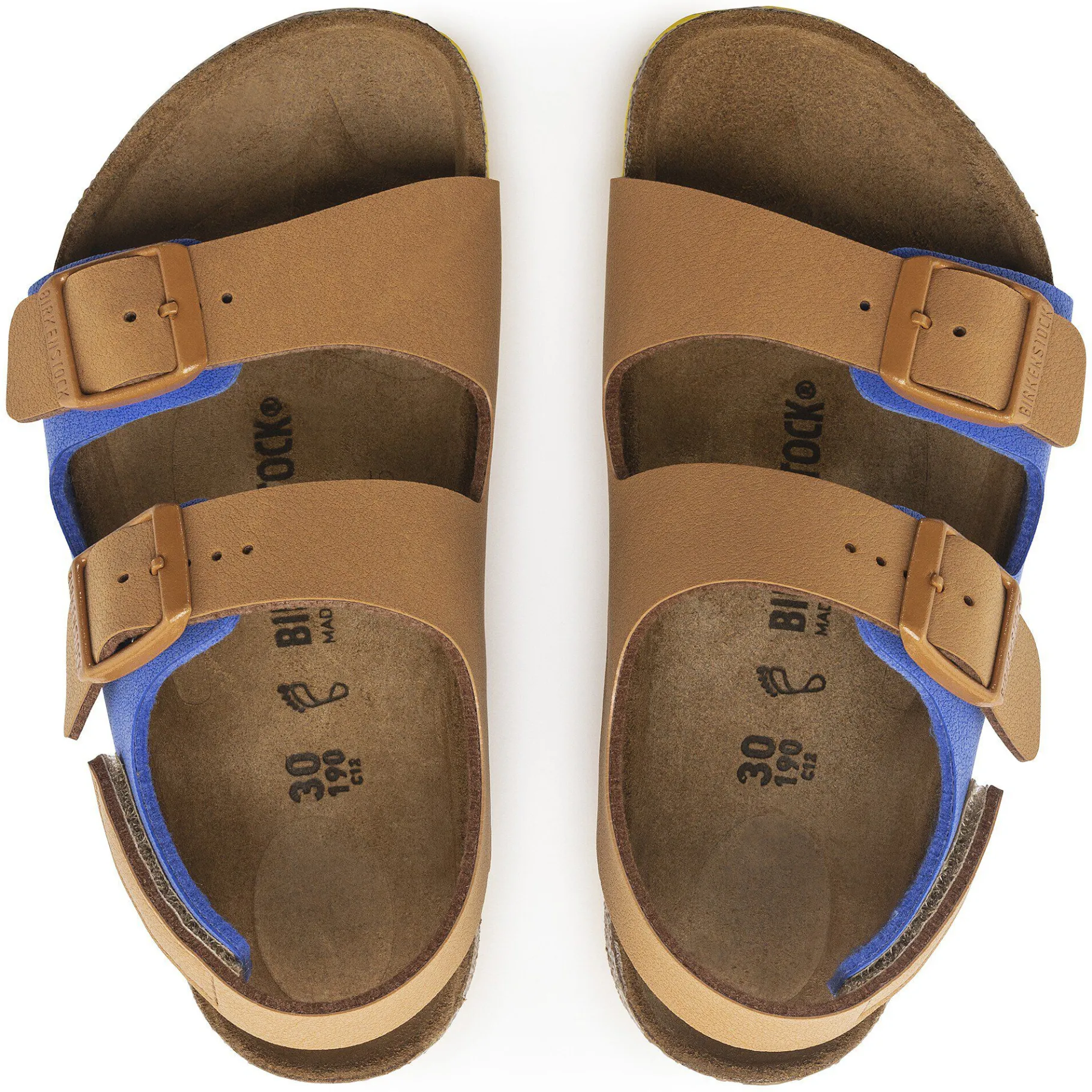 Sale Birkenstock Milano Hl Kids Caramel/Ultra Blue