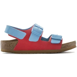 Fashion Birkenstock Milano Hl Kids Sky Blue/Active Red
