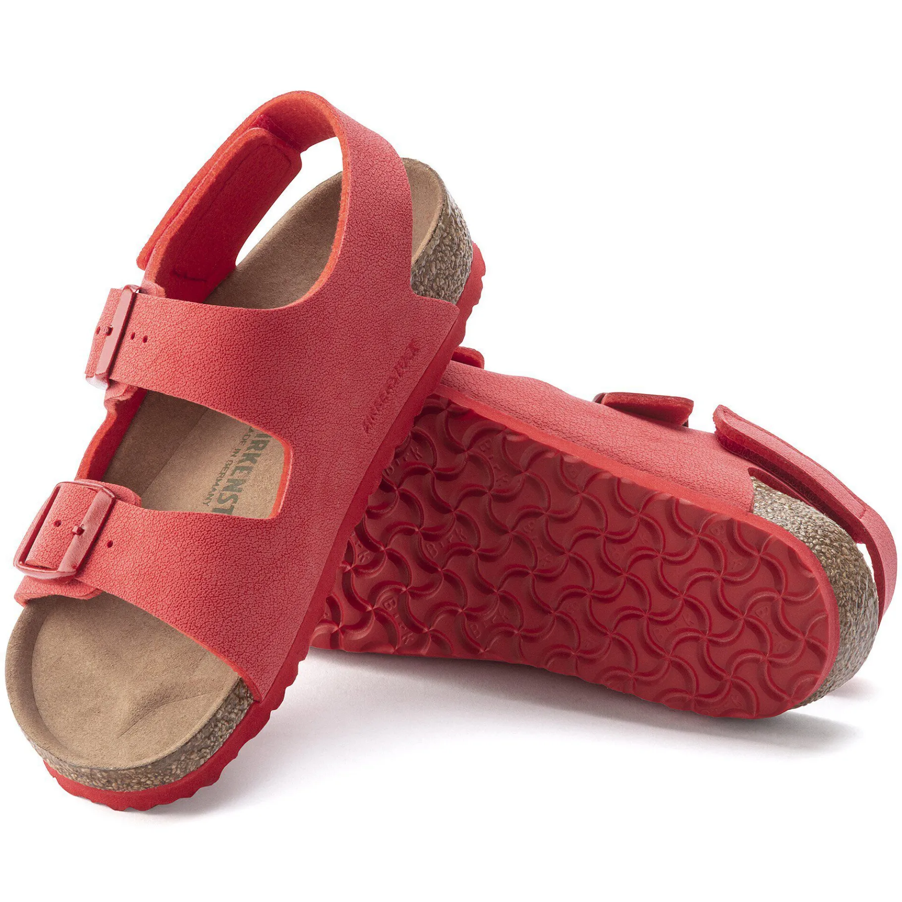 Cheap Birkenstock Milano Kids Vegan Active Red