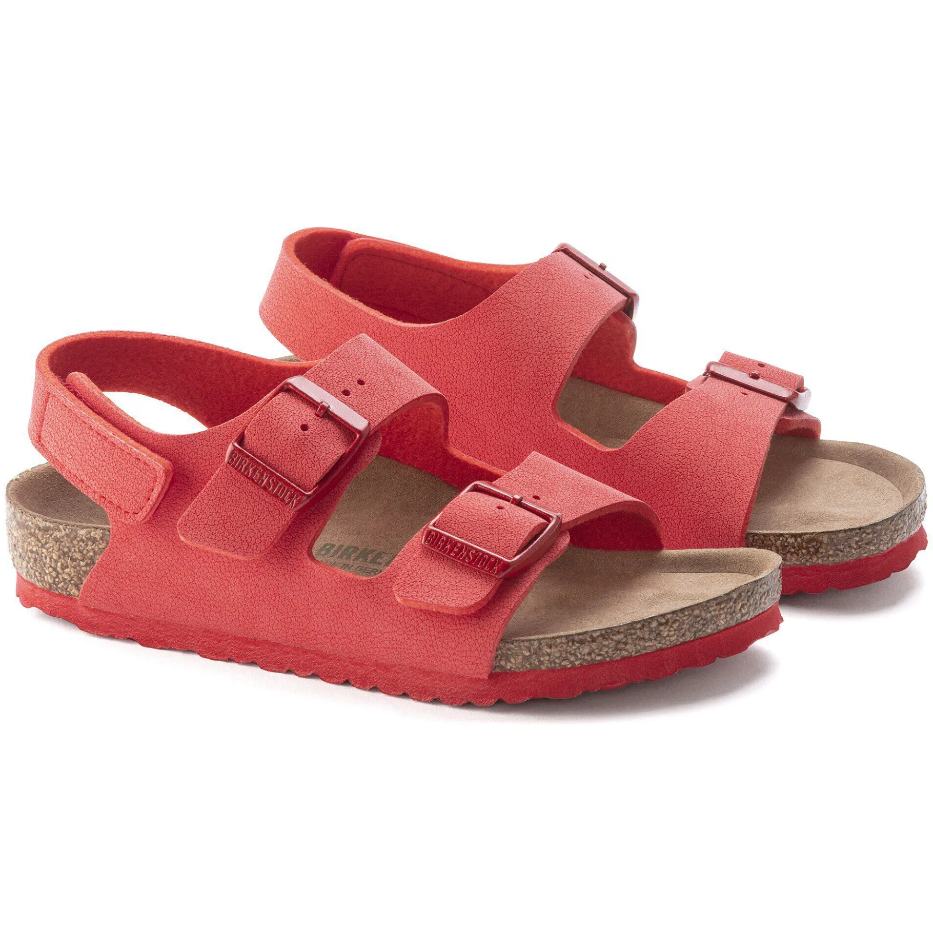 Cheap Birkenstock Milano Kids Vegan Active Red