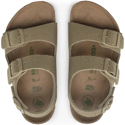 Flash Sale Birkenstock Milano Kids Vegan Vegan Canvas Faded Khaki