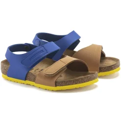Fashion Birkenstock Palu Kids Logo Bs Caramel/Ultra Blue