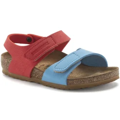 Cheap Birkenstock Palu Kids Logo Bs Sky Blue/Active Red