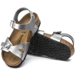 Discount Birkenstock Rio Kids Electric Metallic Silver