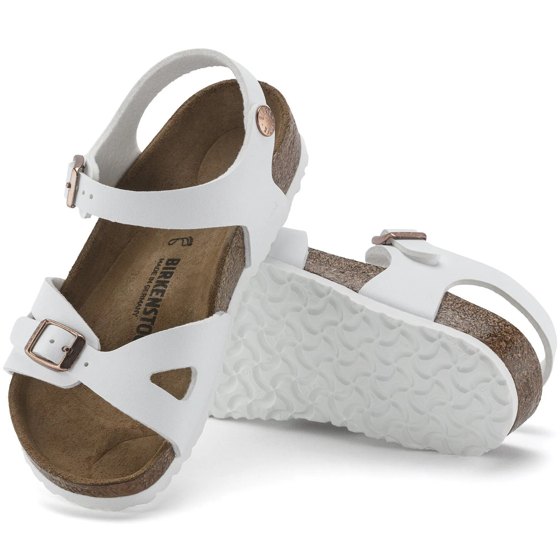 Discount Birkenstock Rio Kids White