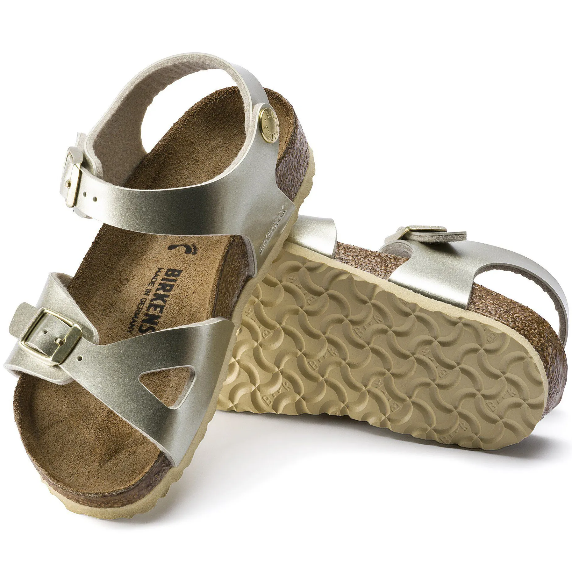 Fashion Birkenstock Rio Kids Electric Metallic Gold
