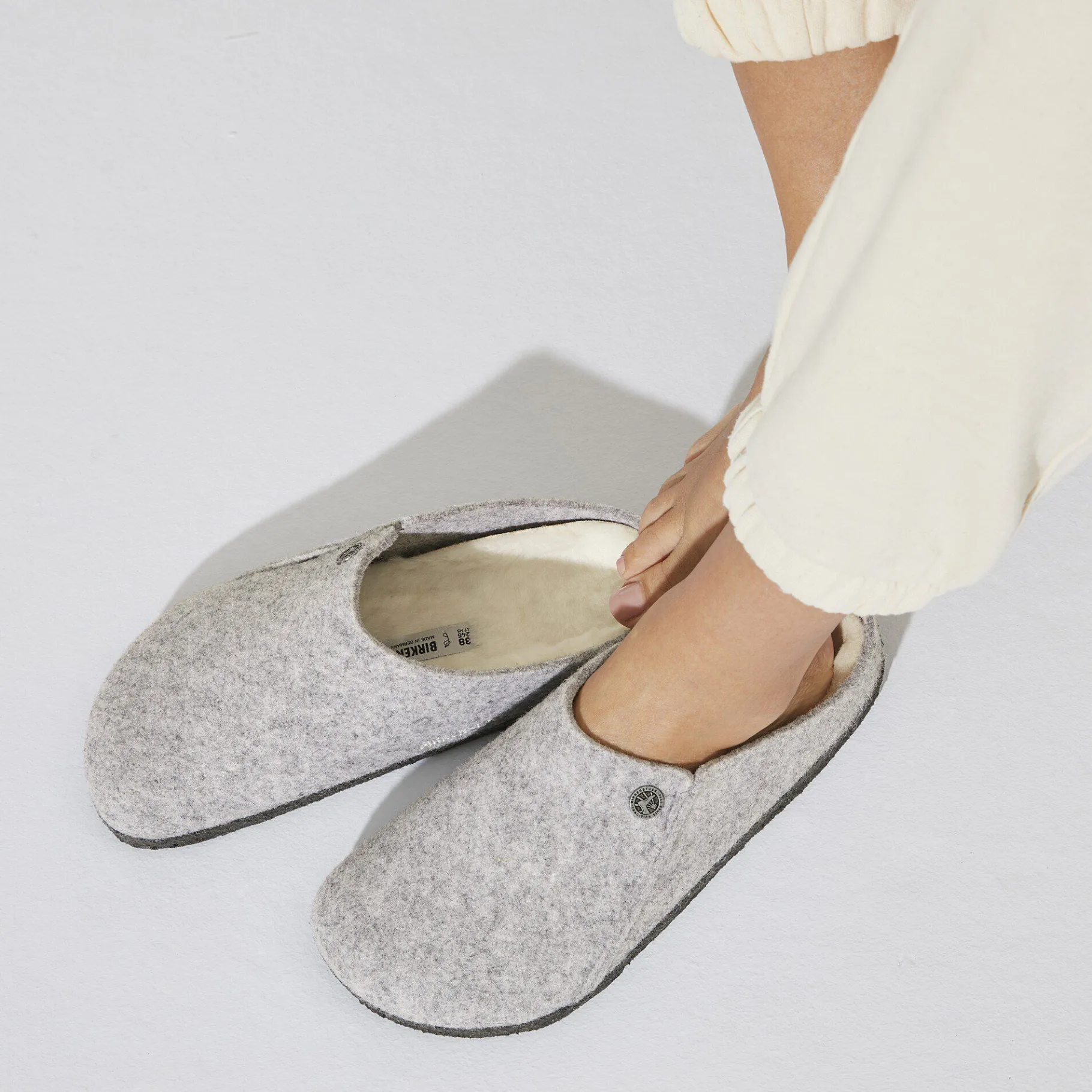 Online Birkenstock Zermatt Lammeskind Light Grey